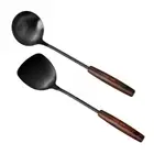 Wok Spatula and Ladle,Skimmer Ladle Tool Set, 14 Inches Spatula for Wok,9259