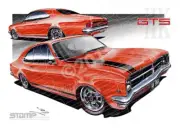 Monaro HK HK MONARO PICARDY RED A1 STRETCHED CANVAS (HC73)