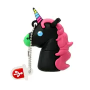 Fashion Single Horn Horse Design USB Flash Drive U Disk USB 2.0 black_64G