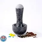 Tianman Small Mortar and Pestle Set 3.2 Inch.1/3 Cup.Mini Marble Grinder with