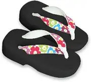 Hajime(一歩) [One Step] [Hajime] Geta Clogs, Soft and Water Resistant, Made of Sponge XS Black/3 Large Flowers, 3 Large Flowers 3 (Flower 3/XS), flower 3, 18.5 cm
