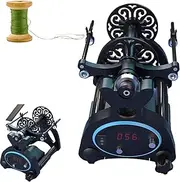 Electric Spinning Wheel, Precise Control/Adjustable Speed, Digital Display+ Forward and Reverse Shift, Automatic Knitting Yarn Winding Machine, for Yarn Weaving,Black