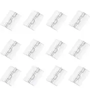 BLUECELL 12PCS Clear Acrylic Plexiglass Lucite Hinge
