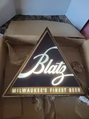 (VTG) 1953 Blatz Beer Light Up Bar Sign Milwaukee & ORG BOX NOS