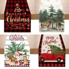 Table Cover Christmas Table Runner Burlap Christmas Decorations Holiday