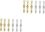TEHAUX Sets Buckles Mm for Necklace Bracelet Jewelry Ball Clasps Silver Gold Pcs