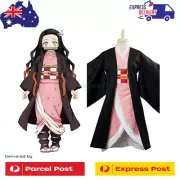 Kid Demon Slayer Kamado Nezuko Costume Cosplay Kimono Costume Full Set & Props