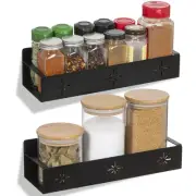 2 Pack Magnetic Spice Rack For Refrigerator Metal Fridge Shelf Kitchen