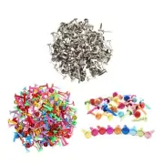 Mini Brads Pattern Clips Metal Paper Clasps Split Pins Round Head Clips for DIY