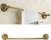 Bathroom Towel Bar,Copper Retro Wall Mount Towel Rail European Multifunctional Single Towel Rack Wall Mount Towel Rail for Bathroom Kitchen Washroom (Antique)