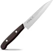 Shimomura Kogyo SKU-104 Petty Knife, 4.9 inches (125 mm), Made in Japan, Weight and Sharp, Easy to Handle Even Women, Handicrafts by Tsubamesanjo, Sakurakuyi, Stainless Steel/Black, Total Length: