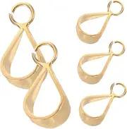 JEWEDECO Create Your Own Jewelry 5pcs S925 Sterling Silver Pendant Clasps Charm Holders for DIY Accessories