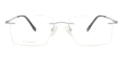 Rectangle Rimless Titanium Men's Glasses Online Grey Size 56 - Lenses Included - Private Health Rebate - Blue Light Block - SmartBuy Collection