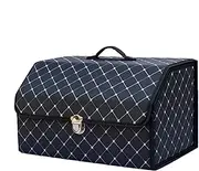 Trunk Organizer with Lid | Foldable Storage Box SUV Organizer,Women Car Organization, Car Accessories with Lid, Large Capacity for Auto, SUV, Truck