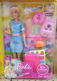 在飛比找Yahoo!奇摩拍賣優惠-6/16前 Barbie芭比 旅行套裝組