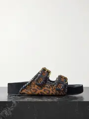 [Isabel Marant] Isabel Marant - Lennyo Leather-trimmed Leopard-print Suede Slides - Leopard print - FR39 FR39 Animal print