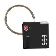 3 Digit TSA Approved Combination Lock Travel Security Luggage Padlock with Open Alert Indicator
