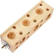 GANAZONO Parrot Teething Wooden Block for Birds Durable Chew Perch for Parakeets Easy to Install Bird Stand for Play and Rest Cage Playpen