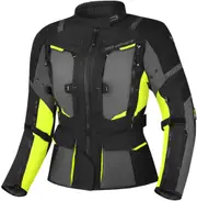 SHIMA Hero 2.0 waterproof Ladies Motorcycle Textile Jacket, black-yellow, Size S for Women Black Yellow