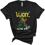 [Generic] This is My Lucky St. Patrick's Day Pajama Shirt, Lovely Leprechaun Basketball Squad, Shamrock Unisex T-Shirt