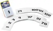 Hygloss Pocket Chart Number Cards, Numbered 1-100, 2" x 2"