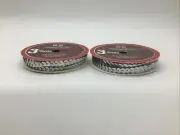 Holiday Time 6 Yards Total Silver Hologram Sequins Ribbon Lot Of 2