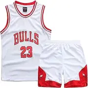 [Favoreal] Kannitty Kids Basketball Kit, 2 Piece Sleeveless Sport Kids Basketball Jersey Shirt, Cool Basketball Kids Boys Teenagers Childs Gifts（White,XXL）, 12-14 Years, (KY-05), Weiß