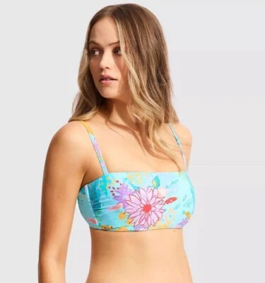 Seafolly "Under the Sea" U/Wire Bikini Top Size 14 DD Cup