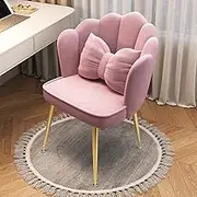 Mid Century Velvet Office Chair with Backrest and Soft Cushioned Pad for Comfortable Makeup and Dressing in Bedroom for Women and Girls.