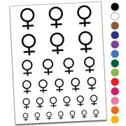 Astronomy Venus Astrology Planet Symbol Temporary Tattoo Water Resistant Set