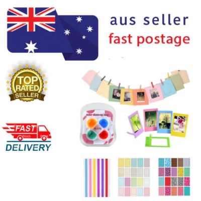 4 COLORS FILTER + STICKERS + PHOTO FRAME For Fujifilm Instax Mini 11 Instant Cam