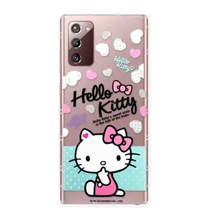 【Hello Kitty】三星 Samsung Galaxy Note20 5G 氣墊空壓手機殼(贈送手機吊繩)