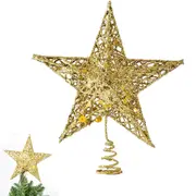 Christmas Tree Star Topper Tree Top Sparkles Star Xmas Glitter Ornament for Christmas Tree Party Decoration -S:15CM