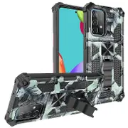 For Samsung Galaxy A52 4g / 5g Camouflage Armor Shockproof Tpu + Pc Protective Case With Holder