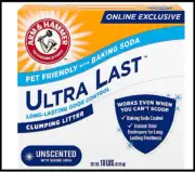 Arm & Hammer Arm Hammer Ultra Last Unscented Clumping Cat Litter, Multicat 18Lb,