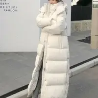 在飛比找樂天市場購物網優惠-白色長款羽絨服女冬季大碼顯瘦加厚超長過膝到腳踝鵝絨外套