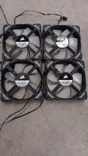 4 rgb fans new Corsair 120mm Case Fan 12V DC , 4 Pin 0.30A 0225A