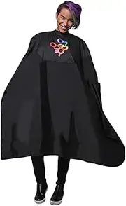 FRAMAR Barber Cape - Hair Cutting With Snap Closure and Rubberized Collar