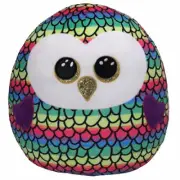 2021 TY Squish-a-Boos OWEN Rainbow Owl Cushion Pillow (Small Size) Plush MWMTs