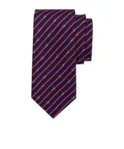 striped tie One size Black