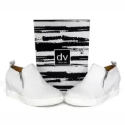 DV Dolce Vita Killian Wedge Sneakers Sz 10 New White Canvas 3" Hidden Heel
