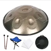 440hz 432hz Pure Hand Forged Steel Quasi Tone Handle Pan Tongue Drum for Yoga & Meditation