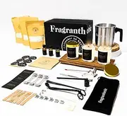 Fragranthetic Luxury Candle Making Kit for Adults | DIY Soy Candle Making Kit with Glass Jars, Wood Candle Wicks, Cotton Wicks & Candle Accessory Set