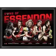 ESSENDON BOMBERS FRAMED POSTER HEPPELL MCGRATH MERRETT DANIHER AFL MEMORABILIA