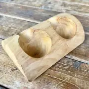 Castleford Wooden Carved Pipe Rest Stand for 2 Two Pipes - Solid Wood 29057
