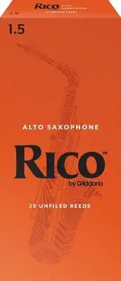 Rico Alto Sax Reeds, Strength 1.5, 25-pack