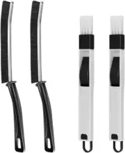 2 Grout Brushes + 2 Window Cleaning Brushes, Multifunctional Corner Cleaning Bru
