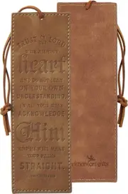 Premium Faux Leather Scripture Bookmark: Trust in the Lord - Proverbs 3:5-6 Insp
