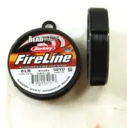 Fire Line Microfused Braided Bead Thread, From Bead Smith, Smoke Color, 50 Yds