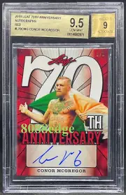 2018 LEAF 70TH ANNIVERSARY AUTO: CONOR McGREGOR #1/1 AUTOGRAPH BGS 9.5 GEM MINT